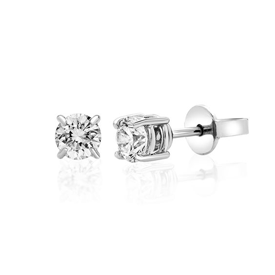 Orecchini Gazzola Gioielli Donna in Oro bianco Diamante 0.60 Ct OR-GF-8-1-FG75-4-F-VS1-0.30-GIA - OR-GF-8-1-FG75-4-F-VS1-0.30-GIA